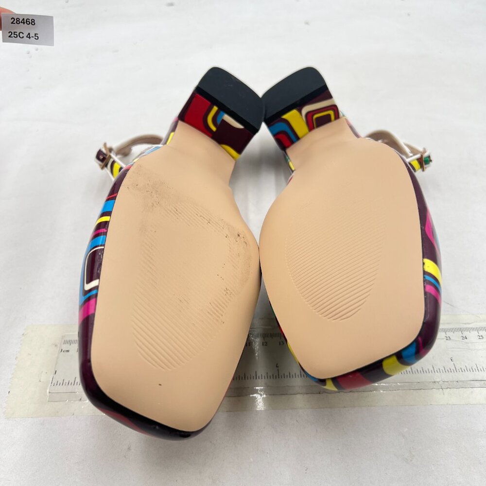 Ydn Colorful-Square Square Toe Block Low Heels Sl… - image 7